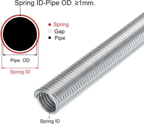 MECCANIXITY Spring Tube Bender ID 13mm/0.51" Steel Spring Pipe Copper Tubes 340mm/13.38" Long for 1/2" Copper Pipe(12mm) in Home Renovations,Elect...