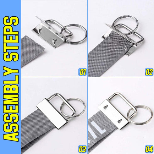 Key fob Hardware,30 PCS 1 Inch Key fob Keychain with Keychain Rings for Bag Webbing Wristlets Lanyards(Rose Gold)...