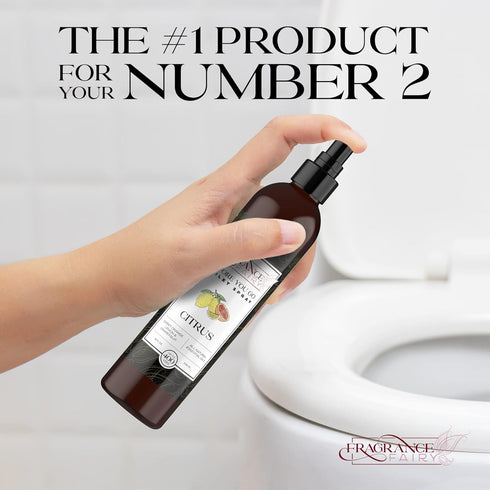 Before You Go Toilet Spray for Poop - 8 Oz Citrus Bathroom Freshener Long Lasting Toilet Deodorizer Poop Spray - Poo Spray Odor Eliminator - Trave...