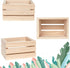 4 Pack Mini Rustic Wooden Crates, Decorative Wood Crates Unfinished Wood Box, Crate Box Wooden Storage Box for Kitchen, Office, Bedroom, Closet, R...