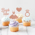 Ercadio 36 Pack Bride to Be Cupcake Toppers Rose Gold Glitter Dress Heart Ring Cupcake Picks Wedding Bachelorette Bridal Shower Party Cake Decorat...