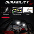 OFFROADTOWN UTV Interior Dome Light Universal Roll Bar Mount LED Light Dome Light Utility Roll Cage Light Wraparound Light Overhead Light for UTV ...