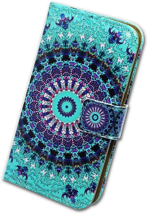 Case for iPhone SE 2022/SE 3rd Gen/SE 2020/7/8, Green Mandala Design Wallet Flip Leather Case with Credit Card Slot ID Card Holder Kickstand...