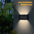 Solar Outdoor Lights, 6 Pack 10 LED Solar Fence Lights, Waterproof Dusk to Dawn Outdoor Lighting for Wall, Deck, Step, Garden, Warm White Light...
