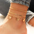 3Pcs Cuban Link Ankle Bracelet Set for Women Gold Plated Stainless Steel Butterfly Snake Chain Anklets Layered Butterfly Chain Anklet for Summer B...