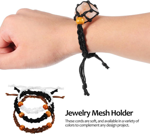 KESYOO 6PCS Stone Holder Necklace Crystal Necklace Holder Necklace Bracelet Woven Bracelet Braided Necklace DIY Jewelry Making Supplies...