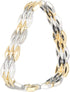 Nine West Boxed Geometric Stretch Bracelet, Silver/Gold/Hematite Tri-Tone...