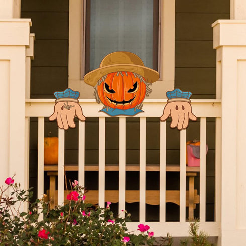 3 Pieces Halloween Fence Peeker Decoration Scary Peeper Halloween Outdoor Decoration Halloween Garden Yard Decor for Home Patio Holiday Party Lawn...