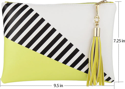 B BRENTANO Vegan Clutch Bag Pouch with Tassel Accent...