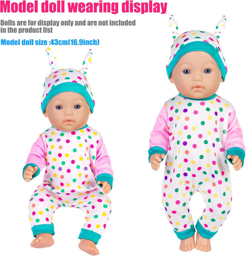 6 Sets Baby Doll Clothes Fancy Outfit Dress Doll Accessories 14-16 Inch Baby Doll Clothes Dresses Outfits Pjs for 43cm New Born Baby Dolls...