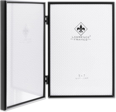 Lawrence Frames Metal Frame, Simply, Black, 5x7 Double...