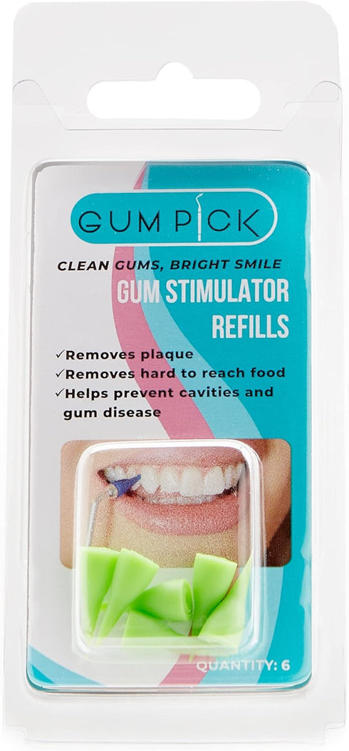 Durable Rubber Toothpick Dental Gum Massager & Stimulator - Premium Quality Gum Rubber Tip Refill for Proper Oral Care - Promotes Healthy Gums & S...