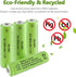 JINTION Solar Rechargeable Ni-MH AA Batteries AA 800 mAh Battery 4 Pack...