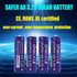4 Pack- Shockli AA 3.2V LiFePo4 650mAh Battery, AA 3.2V Solar Rechargeable Batteries - Ideal for Solar Garden Light...