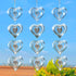 12 Metal Heart Bird Scarer Discs Set, Wind Spinners 3D Helix Reflector Stainless Steel Sparkly Outdoor Garden Decor, Scare Birds & Animals Away fr...