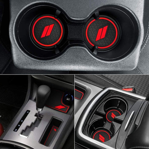 Auovo Anti-Dust Mats and Trims for Charger Accessories 2015-2023 6PCS Car Cup Holder Coasters Insert Center Console and 3 PCS Aluminum Alloy Air C...