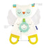 Infantino Glow-in-The Dark Cuddly Teether - Owl Soft Toy with 3 Textured Teethers, Fiddle Flags, Crinkle Sounds, Soft Material, On The Go Toy...