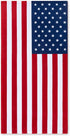 American Flag Beach Towel 30 x 60 inch (76 x 152 cm) USA Patriot 100% Cotton Velour Terry...