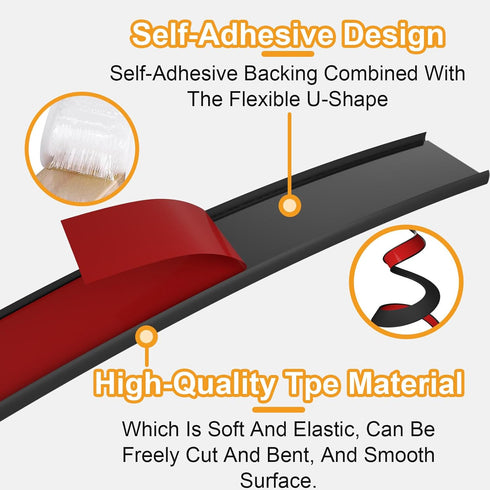Veneers Edge Banding, U-Shaped Edge Banding, Countertop Edge Trim, Plywood Edge Banding, Soft Silicone Self Adhesive Edge Protector Strip (3mx20mm...
