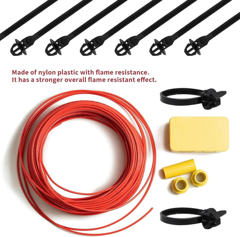 Umbrella Wing Nylon Push Mount Zip Ties 50Pcs, Heavy Duty Black Wire Zips Tie Mounts, Self Locking Push Mount Cable Zip Tie for Engine Bay Wire Ha...