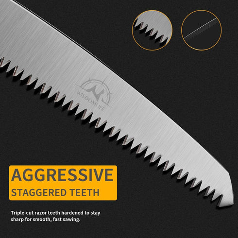 Folding Pruning Saw, 7"/180mm Sharp Hand Saw, Premium Secure Lock Comfort Soft Grip, Compact Sturdy Tree Saw, for Garden Branch Trimmer, Camping (...