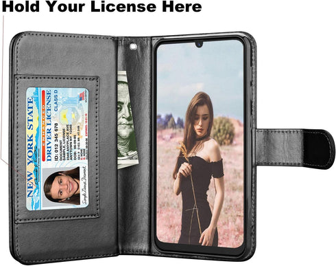 Takfox Wallet Case for Samsung Galaxy A20, Galaxy A20 Case Wallet with ID Credit Card Holder Slots Folio Flip Kickstand Detachable Magnetic Phone ...