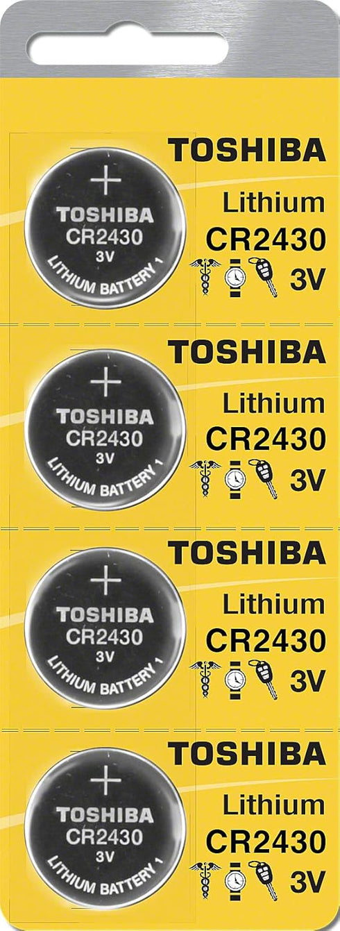 Toshiba CR2430 3 Volt Lithium Coin Battery (4 Batteries)...