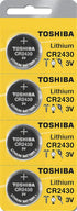 Toshiba CR2430 3 Volt Lithium Coin Battery (4 Batteries)...