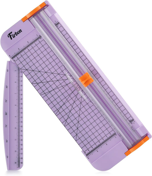 Firbon Purple A4 Paper Cutter, 12 Inch Titanium Straight Paper Trimmer with Side Ruler for Scrapbooking Craft, Paper, Coupon, Label, Cardstock...