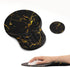 Ospelelf Comfortable Mouse Pad with Wrist Rest, Computer Small Mouse Pad Ergonomic Gaming Mouse Pad with Support, Memory Foam, Non-slip PU Base fo...