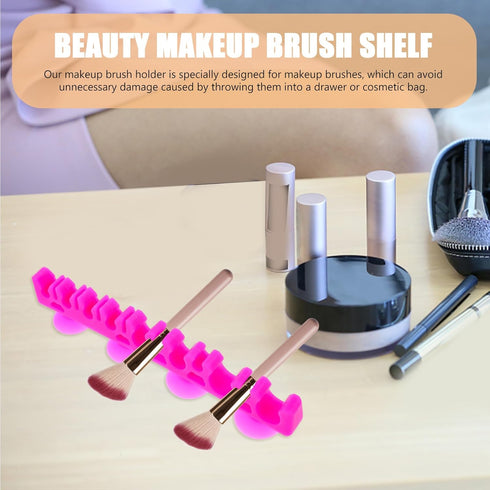 1Pcs Silicone Make up Brush Holder Cosmetic Brush Drying Rack Silicone Makeup Brush Storage Rack Bursh Display Stand with Suction Cup for Bursh an...