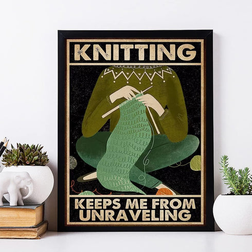 Knitting Woolen Yarn Poster Diamond Painting Kit for Adult, Knitting Scarf Diamond Art, Full Round Drill Kits Cross Stitch Mosaic Art for Adults R...