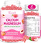 2 Pack Calcium Magnesium Zinc Gummies with Vitamin D3 & B12, Sugar Free Calcium Supplements for Women Men, Vegan Peach Flavor…...