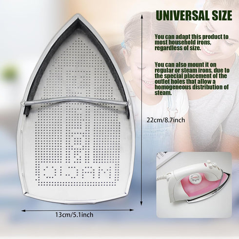 FQTANJU 2PCS Cover Iron Shoe for Electric Iron, Aluminum Ironing Shoe Compatible with Most Electric Steam Iron, Ironing Aid Board Protect Fabrics ...