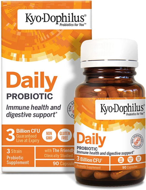 Kyo-Dophilus Daily Probiotic, Immune and Digestive Support*, 90 capsules )Packaging may vary)...