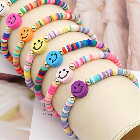 50pcs Mixed Polymer Clay Spacer Beads,10mm Colorful Polymer Clay Spacer Beads,for DIY Jewelry Bracelet, Earring, Necklace,Craft Making Supplies (B...