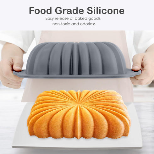 Silicone Bread Loaf Pan, Non-Stick Bread Pans for Homemade Bread, Silicone Baking Mold with Metal Reinforced Frame More Strength for Long-Lasting ...