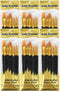 6 Pack 60 Pcs Black Paint Brushes Set, Nylon Hair Detail Brush, Suitable for Painting Studio or School, Oil Brushes, Watercolor Brushes, Artist Br...