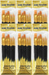6 Pack 60 Pcs Black Paint Brushes Set, Nylon Hair Detail Brush, Suitable for Painting Studio or School, Oil Brushes, Watercolor Brushes, Artist Br...