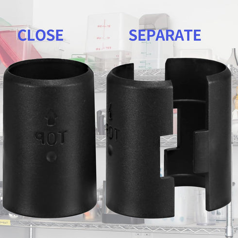 30 Pack Black Wire Shelf Clips 1 inch Wire Shelf Clips, Plastic Shelving Clips Shelf Lock Clips Round Plastic Clips, Shelf Support Clips for Wire ...
