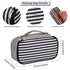 OCHEAL Small Cosmetic Bag,Portable Cute Travel Makeup Bag for Women and girls Makeup Brush Organizer cosmetics Pouch Bags-Black/White Stripes...