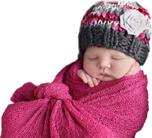 Sunmig Newborn Baby Stretch Wrap Photo Props Wrap-Baby Photography Props (Rose)...