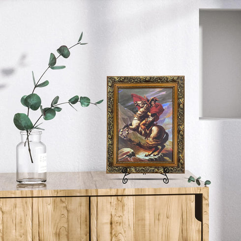 6 Inch Plate Stands for Display, 1Pack Black Iron Adjustable Easel Stand for Photo Picture Frame Plate Album and Home Decoration...