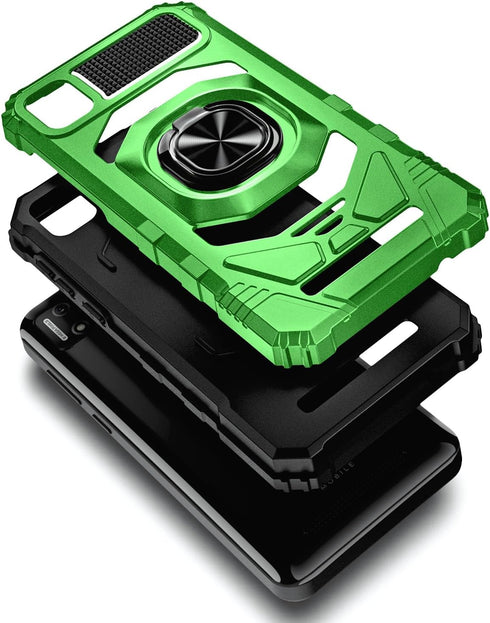 Designed for Cloud Mobile Stratus C7 Case, Full-Body Protective Military-Grade, Magnetic Ring Holder Cover Case with Tempered Glass Screen Protect...