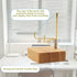 4 Pcs Rock Display Stand with Wooden Base Adjustable Metal Arm Display Stand Easel Crystal Display Stand Small Rock Collection Display Mineral Dis...