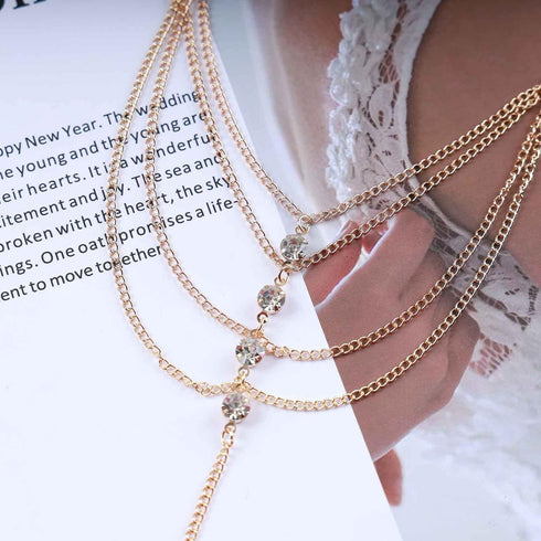 Boho Layered Crystal Barefoot Sandals Chain Gold Rhinestone Toe Ring Anklet Bracelet Vintage Crystal Cz Anklet Bracelet Bling Cz Foot Chain Jewelr...