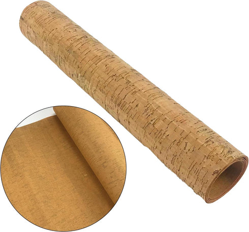 Thin Cork Fabric by The Yard Eco-Friendly Faux Leather Embellished Craft Fabric Sheet, 59 X 12.6 Inches for Earrings and Other HandCrafts DIY Proj...