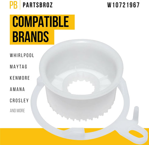 W10721967 Washer Pulley Clutch Kit Compatible With Whirlpool Maytag Drive Splutch Cam Part AP5951296 W10239973 PS10057144 MVWC400XW4 MVWC415EW1 MVWC450XW3 MVWC565FW0 MVWC565FW1 MVWX655DW1 RTW4516FW2