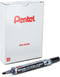 Pentel Markathon Pump Permanent Marker, Chisel Tip, Black Ink, 12 Pack (NLF60X-A)...