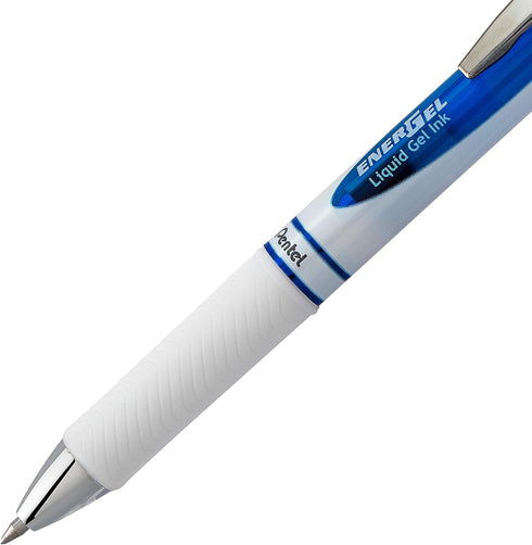 Pentel EnerGel Pearl Deluxe RTX Retractable Liquid Gel Pen, (0.7mm), Black Ink/Blue Ink, 2 Pack (BL77WBP2AC)...